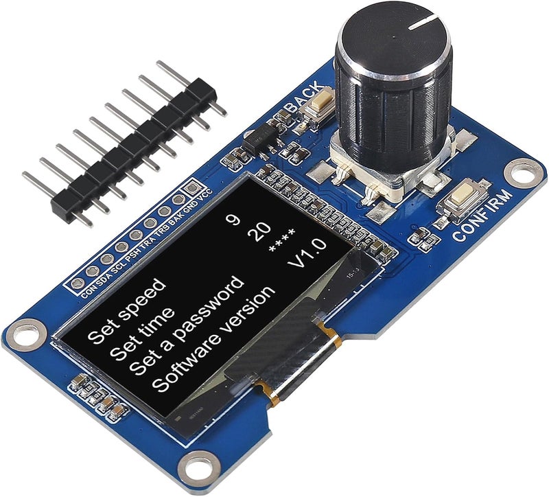AiTrip 2PCS 1.3-inch OLED Module Button EC11 Rotary Encoder IIC Interface LCD Screen for Arduino -White - Image 5